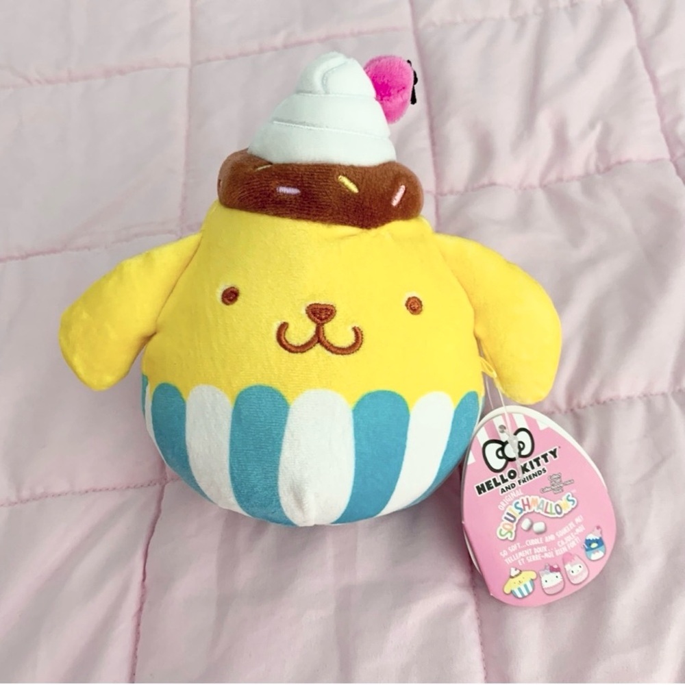 nwt pompompurin ice cream squishmallow 5”